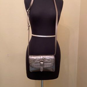 Crossbody silver purse